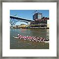 Dragon Boat Pink Go Framed Print