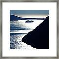 Early Night Santorini Island Greece Framed Print