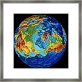 Earth: Topography Framed Print