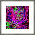 Electric Tiger On Fire Framed Print