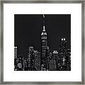 Empire State Building Lightning Strike Ii Framed Print