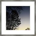 Evening Silhouette At Sunset Framed Print