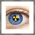 Eye With Radiation Warning Sign Framed Print