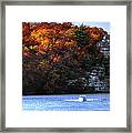 Fall Boating At Starved Rock Framed Print