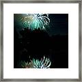 Fireworks On Golden Ponds. Framed Print