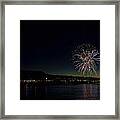 Fireworks On The River Framed Print