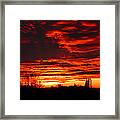 Firey Idaho Sunset Framed Print