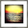 Fishing At Sunset Framed Print