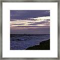 Fishing Pier Before The Storm 14a Framed Print