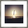 Flag In The Sunset Framed Print