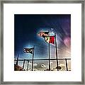 Flags In The Wind Framed Print