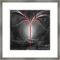 Floating With Red Flow 9 Framed Print