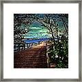 Flowers By The Pier Framed Print