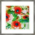 Flowers In A Glass Framed Print