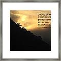 Foggy Mountain Sunrise 2 Framed Print