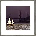 Foggy Sailing Framed Print