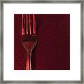 Fork In The Red Framed Print