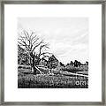 Fountain Valley In Black And White Framed Print