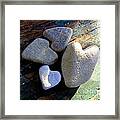 Four Stone Hearts Framed Print