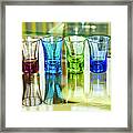 Four Vodka Glasses Framed Print