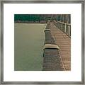 #frozen #bridge 2. #ice #snow Framed Print