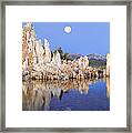 Full Moon Over Mono Lake With Wind Framed Print
