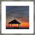 Gazebo At Sunset Seaside Park, Nj Framed Print