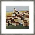 Cubist Village Spain Framed Print