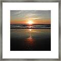 Glowing From Sky Too Beach Framed Print