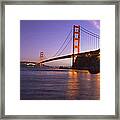 Golden Gate By Night Framed Print