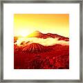 Good Morning From Mount Bromo Framed Print