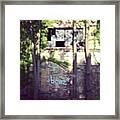 #graffiti #art #brick #wall #tree Framed Print