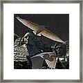 Great Egrets Mount Rushmore Framed Print