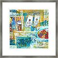 Greek Collage - Ouzo And Meze Framed Print