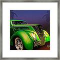 Green 37 Ford Hot Rod Decked Out For A Tropical Saint Patrick Day In South Texas Framed Print
