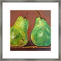 Green Pears Framed Print