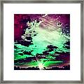 Green Purple Framed Print