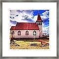 Grindavik Church Iii Iceland Framed Print