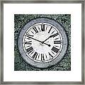 Grungy Clock Framed Print