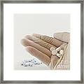 Hand With Pills Framed Print