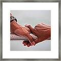 Hands Of President Obama And Michelle Framed Print