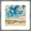 #happy #clouds Over #dunes In #harlech Framed Print