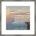 Hauling In The Nets Framed Print