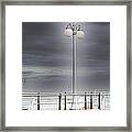 Hdr Lamp Post Beach Beaches Boardwalk Ocean Sea Effect Photos Pictures Photo Picture Photography New Framed Print