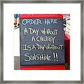 Hot Dog Stand Humor Framed Print