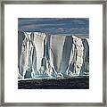 Iceberg Showing Annual Layers Of Snow Framed Print