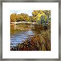 In Central Park - Summer Afternoon Near Bow Bridge Framed Print