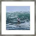 In The Center Of The Swell Framed Print