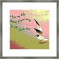 In The Shadow Of Your Wings Framed Print