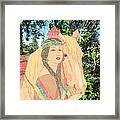 Indian Princess And Horse Framed Print